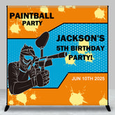 Aperturee - Custom Name Paintball 5th Birthday Party Backdrop