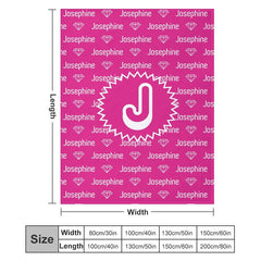 Aperturee - Custom Name Pink Diamond Step And Repeat Blanket