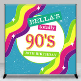Aperturee - Custom Name Totally 90s Birthday Party Backdrop