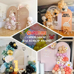 Aperturee - Custom Party Open Arch Backdrop Cover with Photo