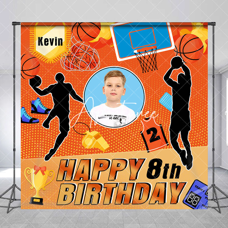 Aperturee - Custom Photo Basketball Sport 8th Birthday Backdrop