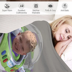 Aperturee - Custom Photo Cool Toy Astronaut Bokeh Blanket For Boys