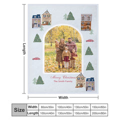 Aperturee - Custom Photo House Tree Family Christmas Blanket