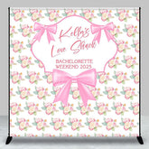 Aperturee - Custom Pink Rose Bachelorette Party 2025 Backdrop