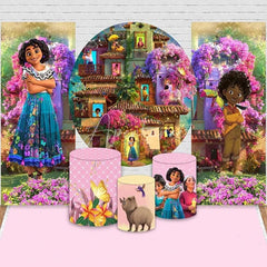 Lofaris Custom Round Backdrop Kit with Rectangular Panel