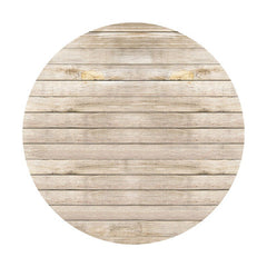 Aperturee - Custom Round Log Color Wooden Birthday Backdrop