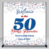 Aperturee - Custom Welcome To The 50 Years Class Reunion Backdrop