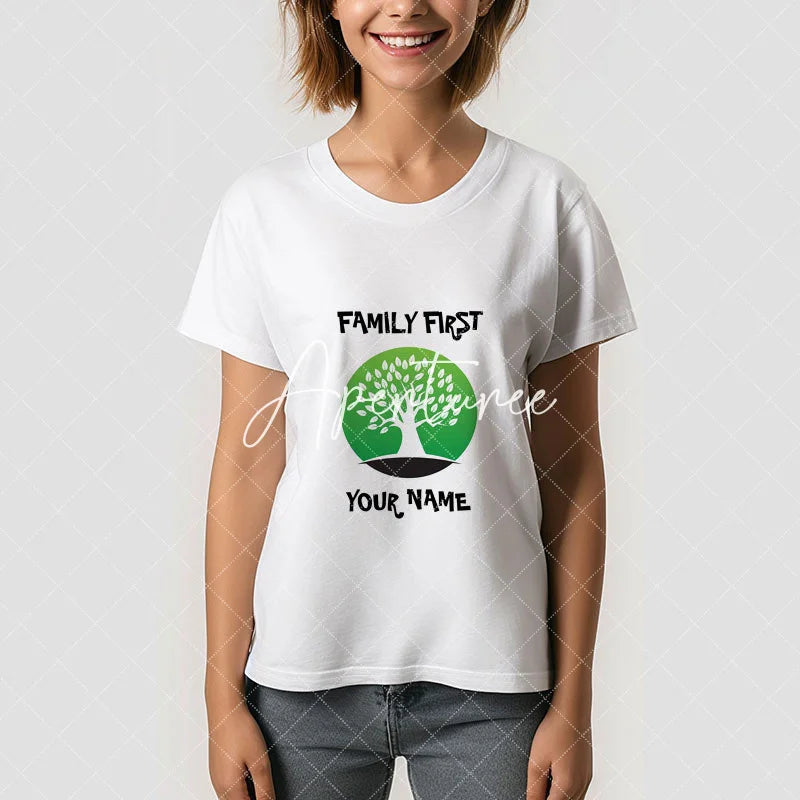 Aperturee - Customizable family reunion green tree TShirt