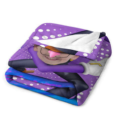 Aperturee - Customized Cyclone Skating Boy Dots Purple Blanket