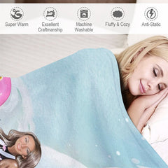 Aperturee - Customized Face Bikini Flamingo Ring Summer Blanket