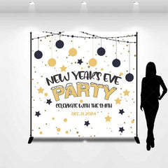 Aperturee - Customized Name Kids Party White New Year Backdrop