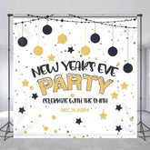 Aperturee - Customized Name Kids Party White New Year Backdrop
