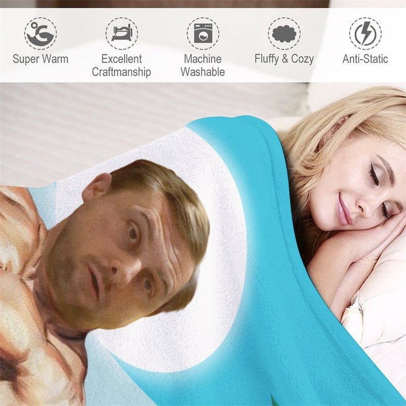 Aperturee - Customized Photo Musle Man Coastal Beach Blanket