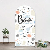 Aperturee - Cute Boo Cobweb Arch Halloween Baby Shower Backdrop