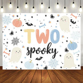 Aperturee - Cute Spooky Boo Halloween Boy 2nd Birthday Backdrop
