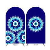 Aperturee - Dark Blue Eye Theme Double Sided Arch Backdrop for Party