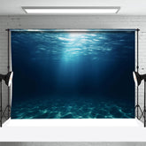 Aperturee - Dark Blue Undersea Wavy Shadow Photo Studio Backdrop
