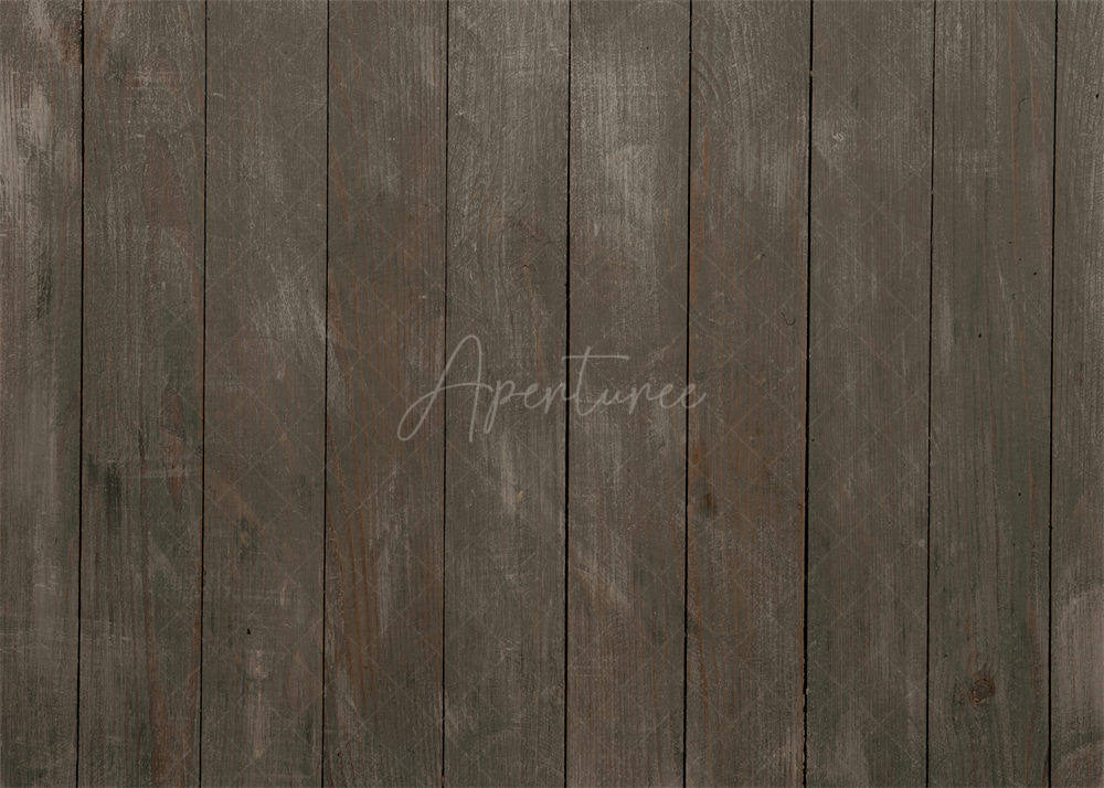 Aperturee - Retro Dark Grey Dirty Wood Texture Rubber Floor Mat