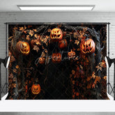 Aperturee - Dead Branches Hanging Pumpkins Halloween Backdrop