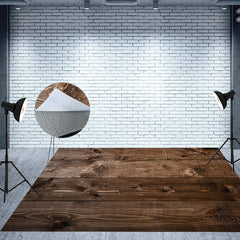 Aperturee - Deep Brown Old Burnt Texture Wood Rubber Floor Mat