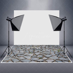 Aperturee - Cracked Little Dense Black Stones Rubber Floor Mat
