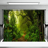 Aperturee - Dense Forests Path Quiet Photo Green Spring Backdrop