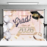 Aperturee - Diamond Grad Class Of 2026 Balloon Photoshoot Backdrop