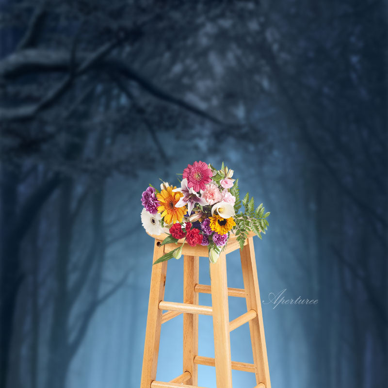 Aperturee - Dim Forest Smog Halloween Photoshoot Sweep Backdrop