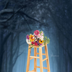 Aperturee - Dim Forest Smog Halloween Photoshoot Sweep Backdrop