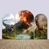 Aperturee - Dinosaur Green Trees Wild Volcanic Arch Backdrop Kit