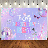 Aperturee - Disco Dance Ball Sparkling Guitar Birthday Backdrop