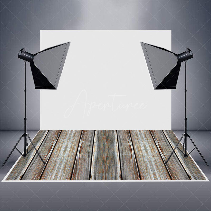 Aperturee - Vertical Texture Distressed Wood Rubber Floor Mat