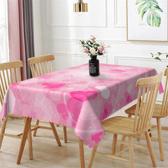 Aperturee - Dreamlike Valentines Pink Heart Rectangle Tablecloth