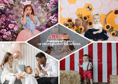 Aperturee - Dreamy Moon Backlit White Newborn Photography Backdrop