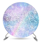 Aperturee Dreamy Purple Lavender Round Birthday Party Backdrop