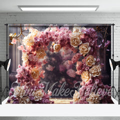 Aperturee - Dry Vine Big Floral Arch Door Bokeh Flower Backdrop