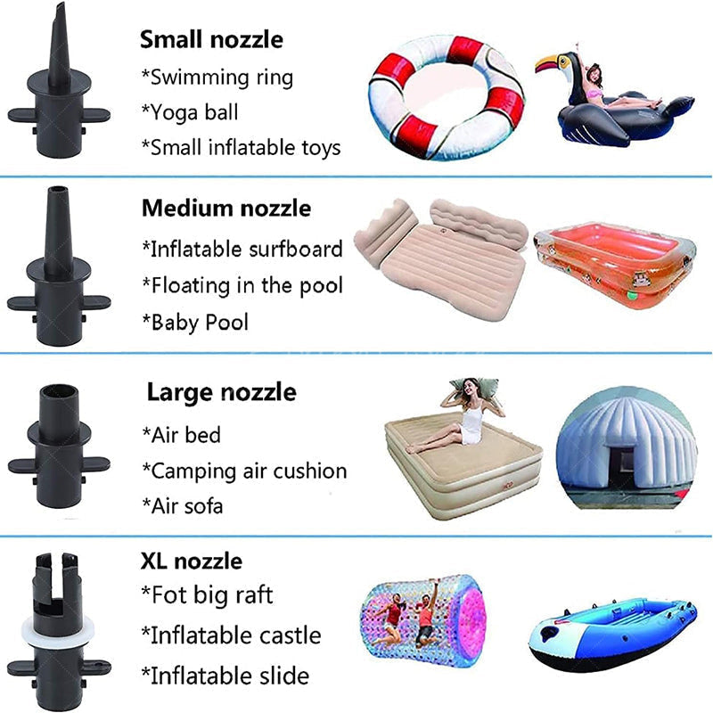 Aperturee - Electric Inflatables Quick Air Mattress Balloon Pump