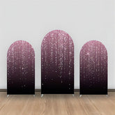 Aperturee - Elegant Black Purple Sparkle Party Arch Backdrop Kit