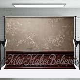 Aperturee - Elegant Floral Brown Burgundy Retro Wall Backdrop