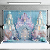 Aperturee - Elegant Mermaid Palace Pearls Cake Smash Backdrop