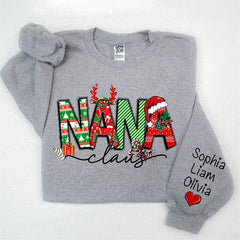 Aperturee - Elk Cherry Nana Claus Custom Christmas Sweatshirt