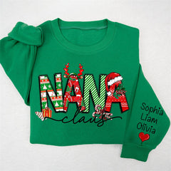 Aperturee - Elk Cherry Nana Claus Custom Christmas Sweatshirt