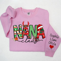 Aperturee - Elk Cherry Nana Claus Custom Christmas Sweatshirt
