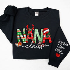 Aperturee - Elk Cherry Nana Claus Custom Christmas Sweatshirt