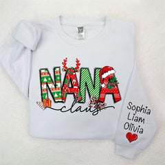 Aperturee - Elk Cherry Nana Claus Custom Christmas Sweatshirt