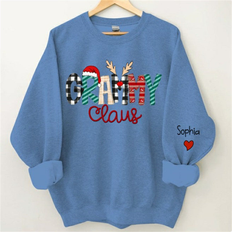 Aperturee - Elk Claus Mom Daughter Custom Christmas Sweatshirt