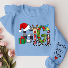 Aperturee - Elk Gift Grandma Kids Custom Christmas Sweatshirt