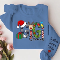 Aperturee - Elk Gift Grandma Kids Custom Christmas Sweatshirt