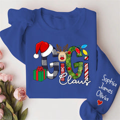 Aperturee - Elk Gift Grandma Kids Custom Christmas Sweatshirt