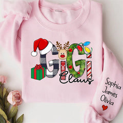 Aperturee - Elk Gift Grandma Kids Custom Christmas Sweatshirt
